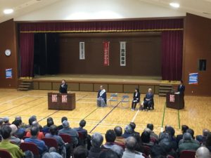 京都市長選　演説会でご挨拶