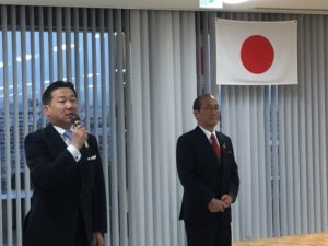 京都市長選　演説会でご挨拶