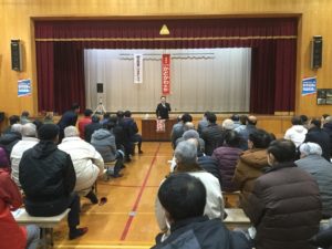 京都市長選　演説会でご挨拶