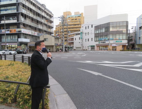 四条大宮にて街頭演説